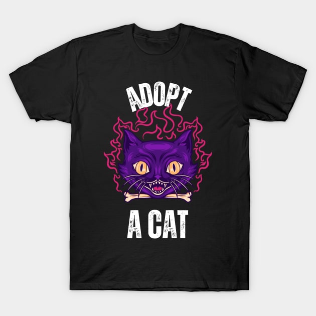 Adopt A Cat T-Shirt by Golden Eagle Design Studio